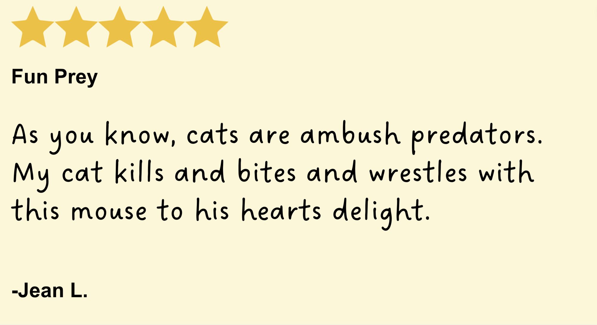 wool mouse toy for cat review